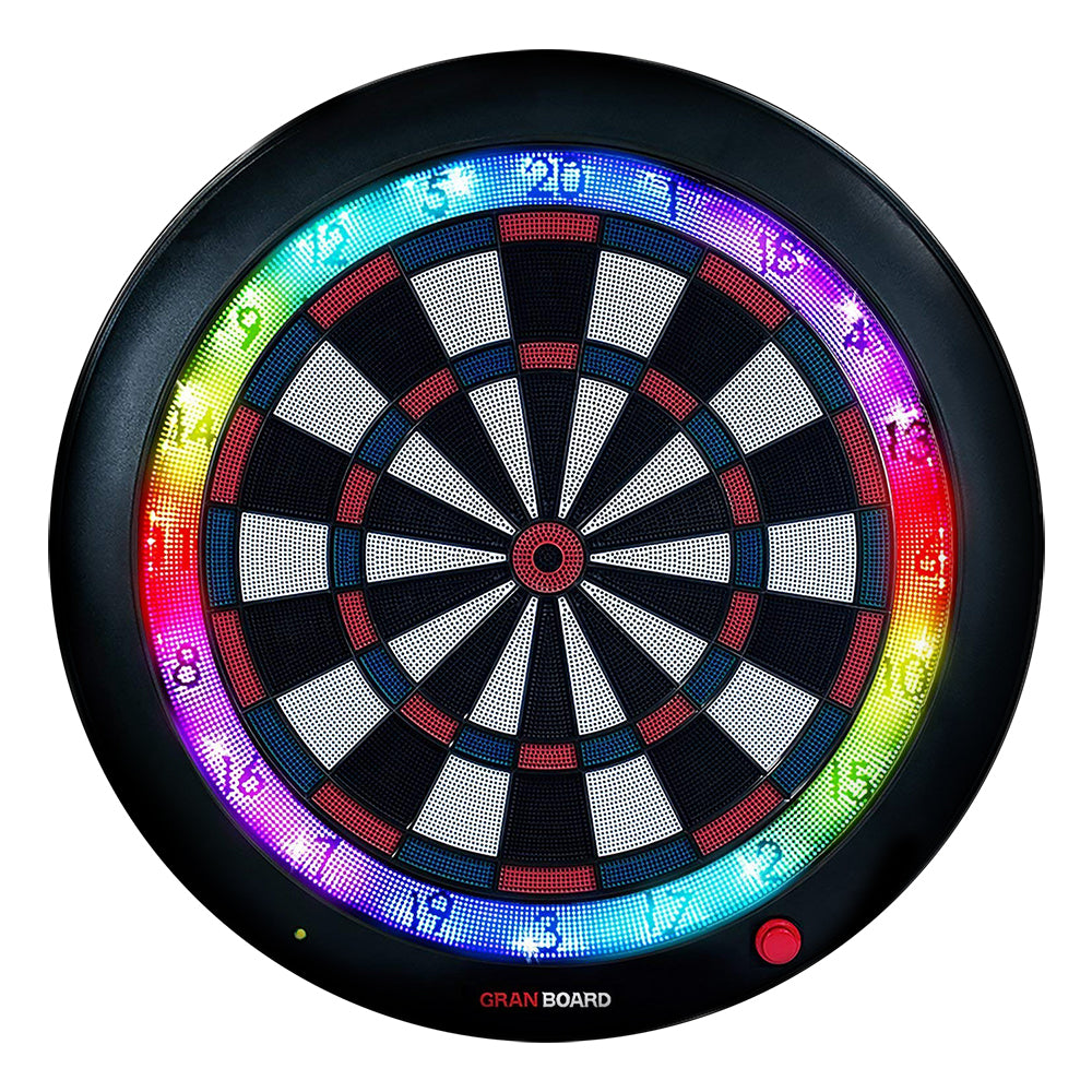 Granboard 3s soft tip electronic dartboard that connect to any smartphone for home and online play. available in blue colorway