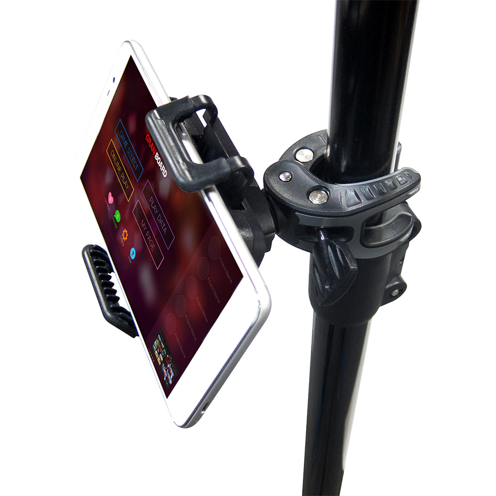Our tripod dart stand is compatible with our holder for your smartphone or tablet. ダーツボードの三脚